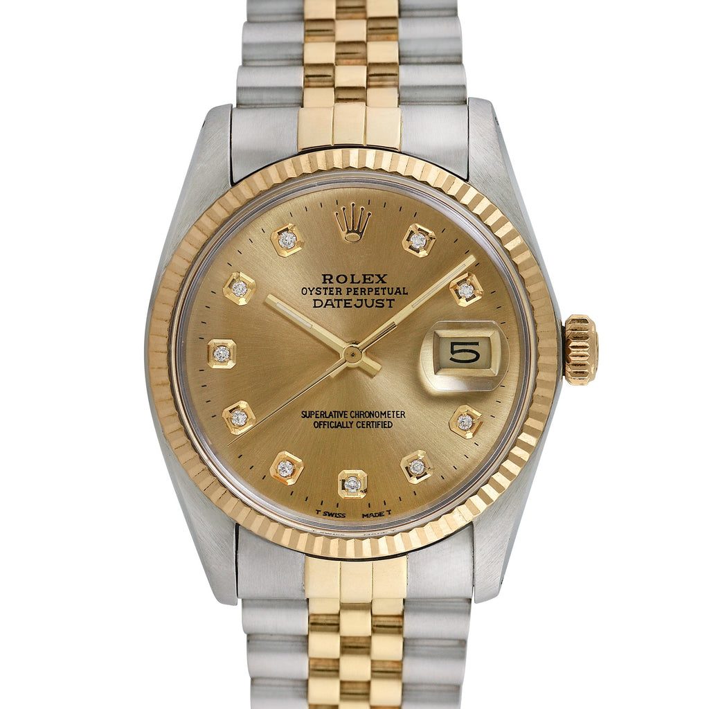 Pre-Owned Rolex Men's Datejust 36mm Stainless Steel and 18K Yellow Gold Jubilee Wristwatch