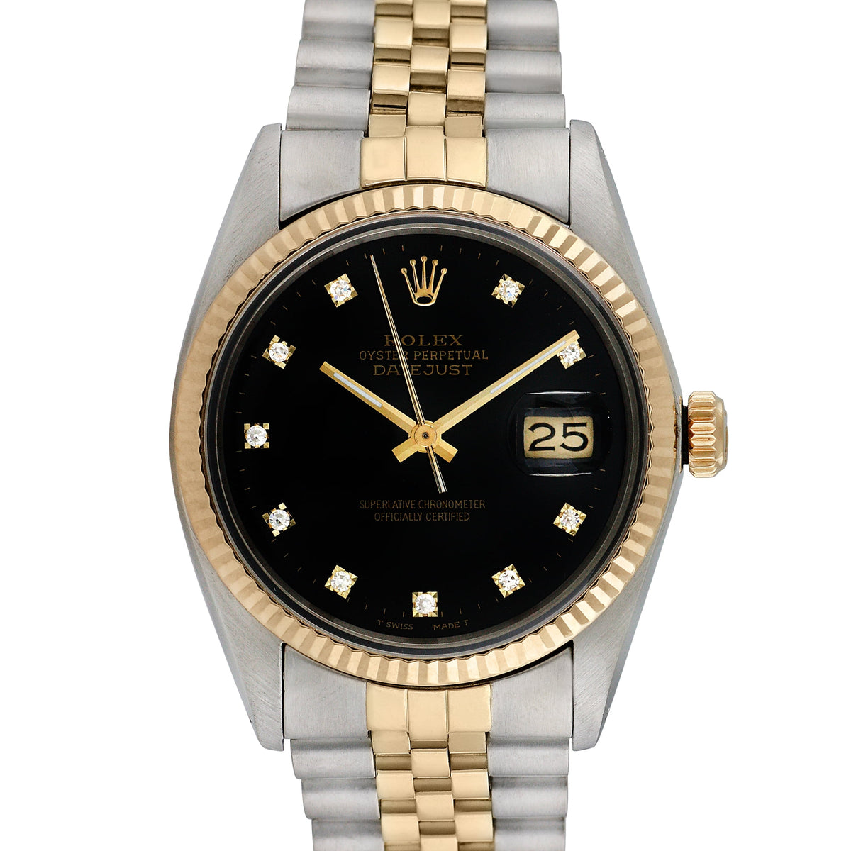 Pre-Owned Rolex Men's Datejust 36mm Yellow gold and Stainless steel Jubilee Wristwatch