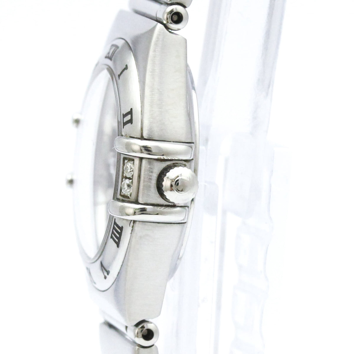 Pre-Owned OMEGA Constellation Diamond Steel Quartz Ladies Watch 1567.89 Polished