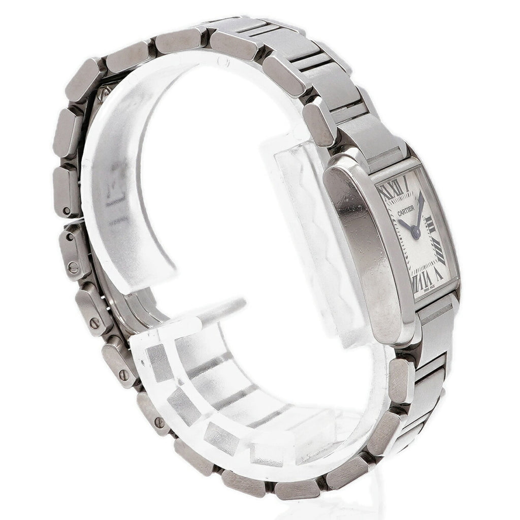 Pre-Owned Cartier Tank Française SM W51008Q3 Ivory Dial Women's Watch