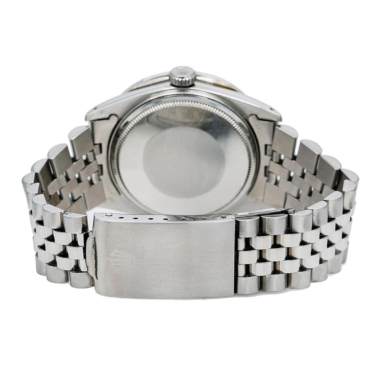 Pre-Owned Rolex Datejust 36MM 1601 Gray Diamond Dial Diamond Bezel Stainless Steel Jubilee Bracelet