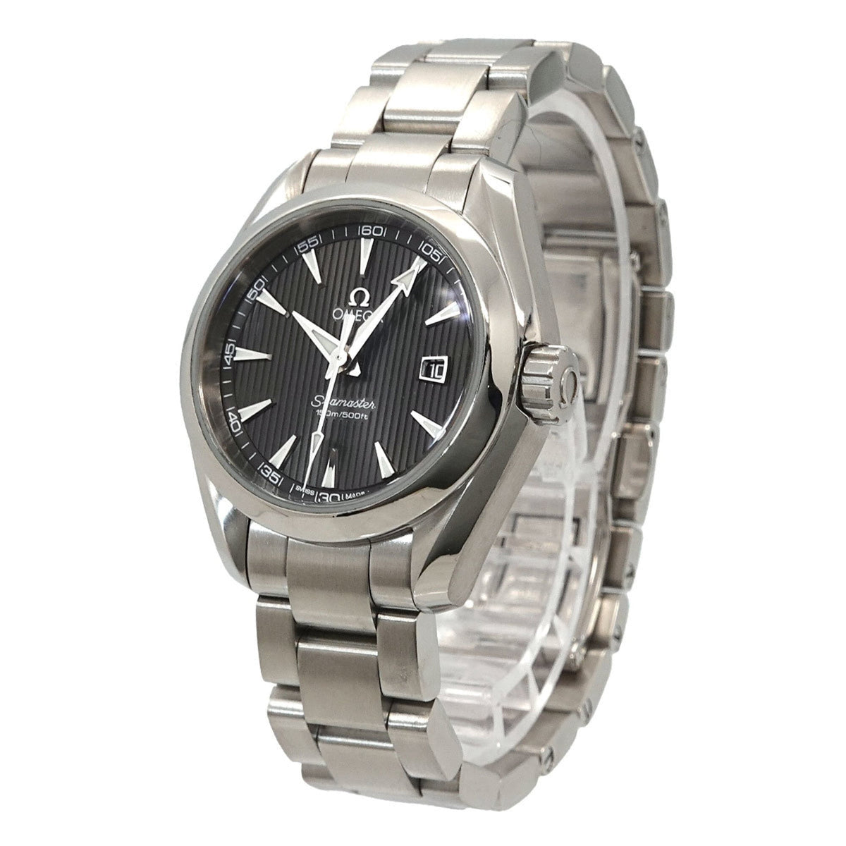 Pre-Owned Omega Seamaster Aqua Terra 231 10 30 60 06 001 Women's Watch, Date, Gray, Quartz Watch