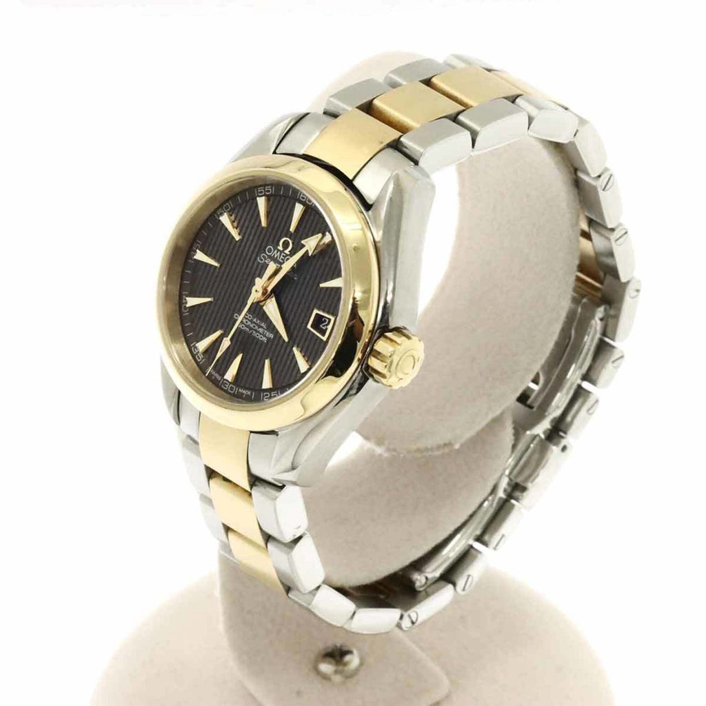 Pre-Owned Omega Seamaster Aqua Terra Two-Tone 231 20 30 06 002 Ladies' Watch Date Gray YG...
