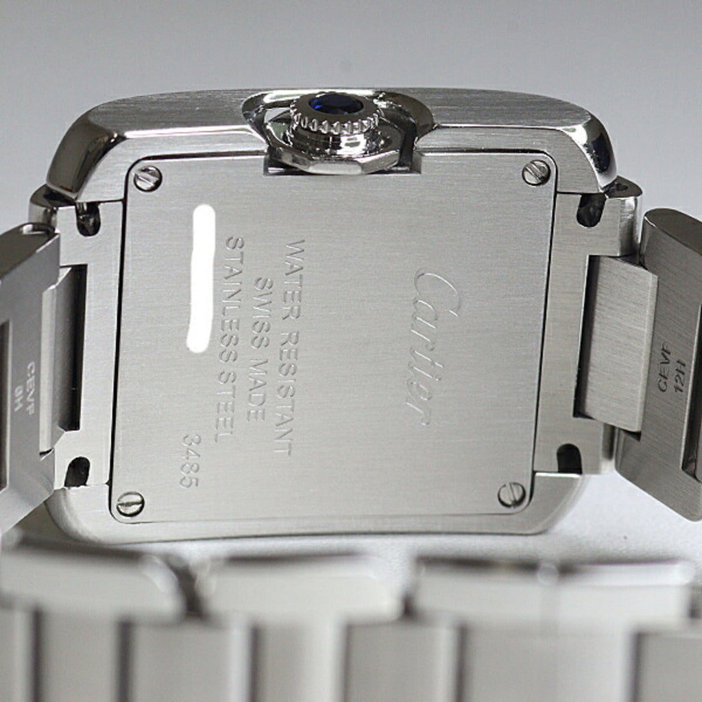 Pre-Owned Cartier women's watch Tank Anglaise SM W4TA0003, diamond, stainless steel, quartz,...