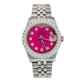 Pre-Owned Rolex Datejust 31MM 78274 Pink Diamond Dial Diamond Bezel Stainless Steel Jubilee Bracelet