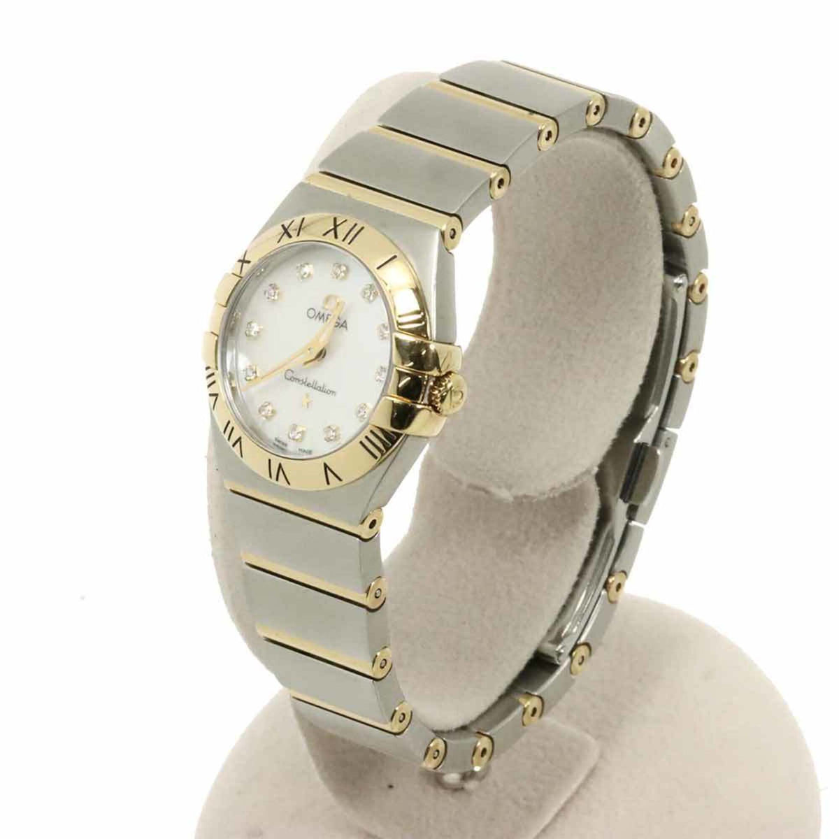 Pre-Owned Omega Constellation Polished Two-Tone 123 20 24 60 55 002 Ladies' Watch 12P Diamond...