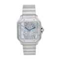 Pre-Owned Cartier Santos WHSA0015 39.8MM White Dial With Stainless Steel Bracelet