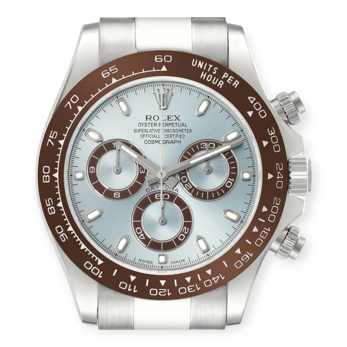 Pre-Owned Rolex Daytona 116506 Ice Blue Dial Platinum Chronograph Watch
