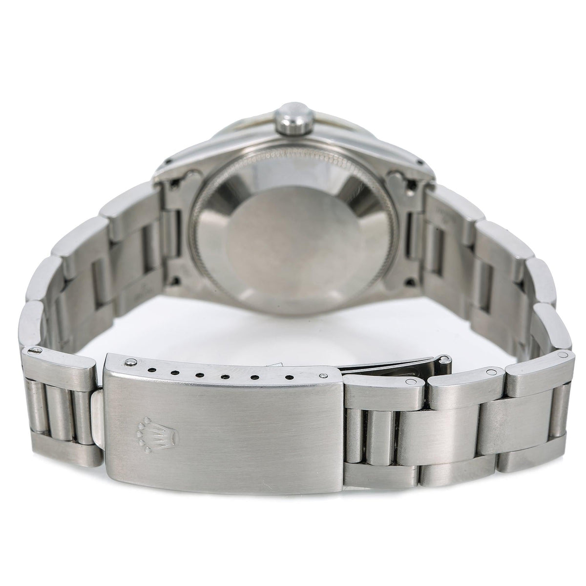 Pre-Owned Rolex Oyster Perpetual 31MM 67480 Blue Mother of Pearl Diamond Dial Diamond Bezel Stainless Steel Oyster Bracelet 1.05ct