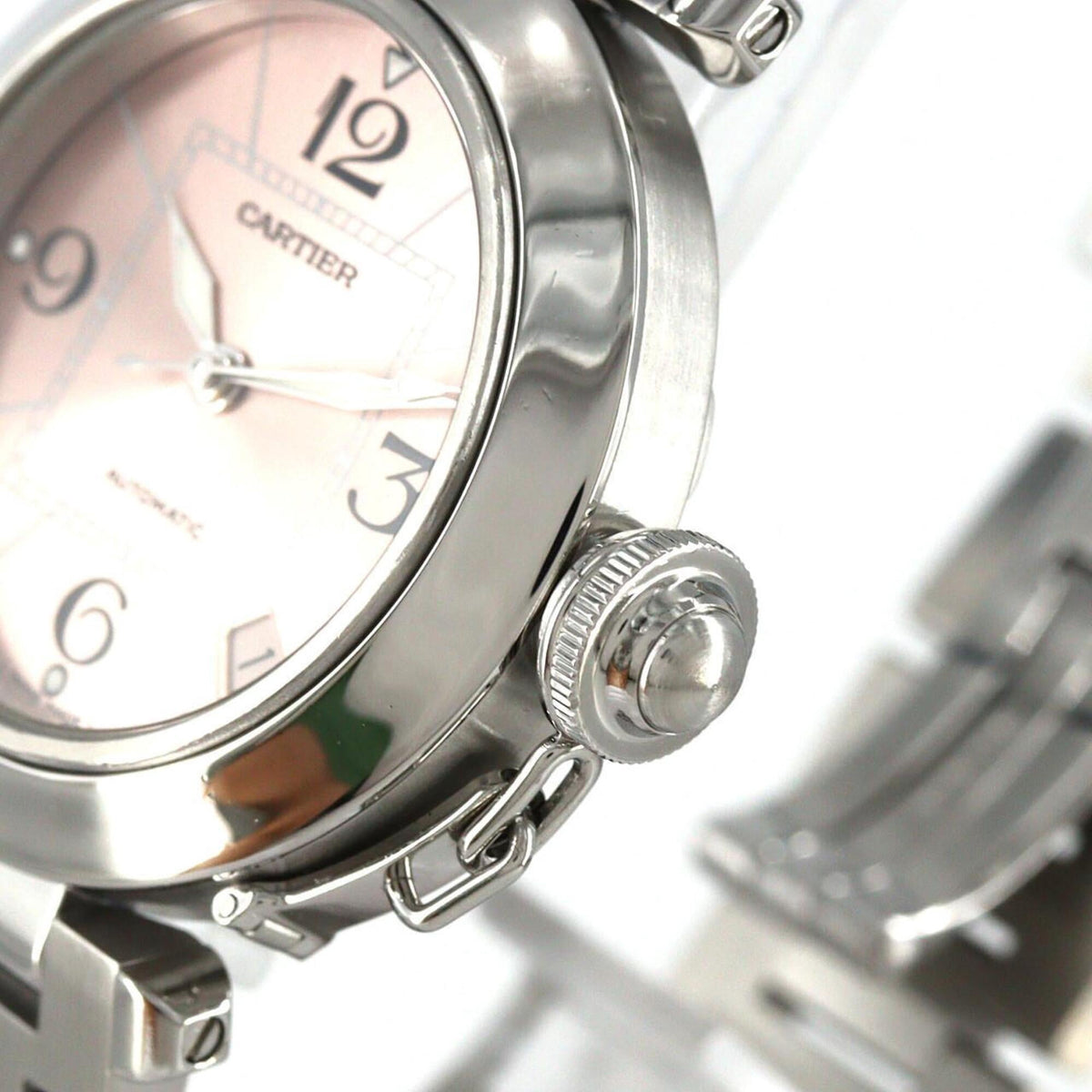 Pre-Owned Cartier Pasha C W31075M7 Stainless Steel Automatic Watch