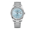 Pre-Owned Rolex Platinum President Day-Date 40 â€“ Ice Blue Baguette Dial Ref. 228236