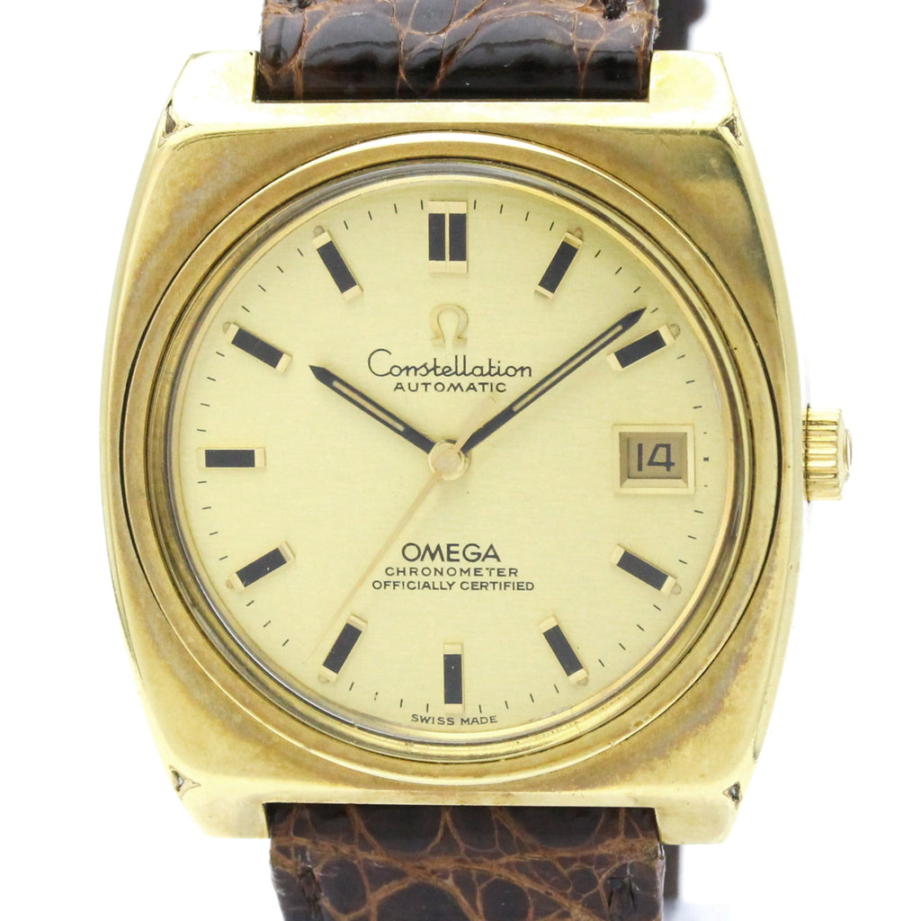 Pre-Owned OMEGA Constellation Cal 1001 Gold Plated Automatic Mens Watch 166.063 Vintage