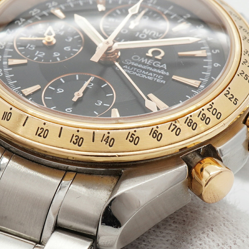 Pre-Owned Omega Speedmaster Day-Date 323.21.40.44.01.001 Black Dial Men's Watch