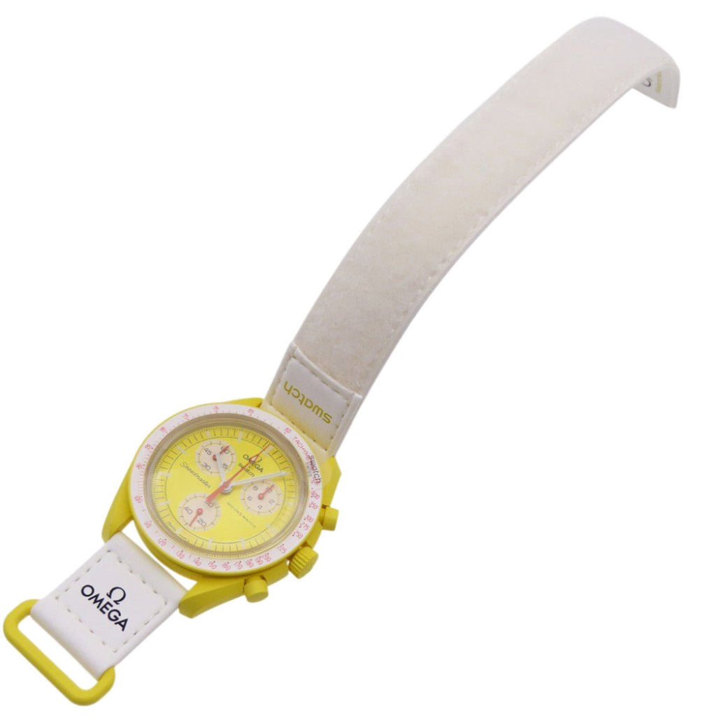Pre-Owned Omega x Swatch Mission to the Sun Speedmaster SO33J100 Quartz Watch with...