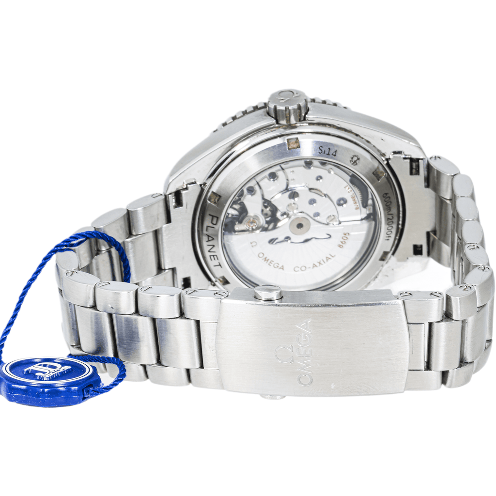 Pre-Owned Omega Seamaster Planet Ocean 600M GMT 43.5mm Black Dial Stainless Steel Bracelet Watch