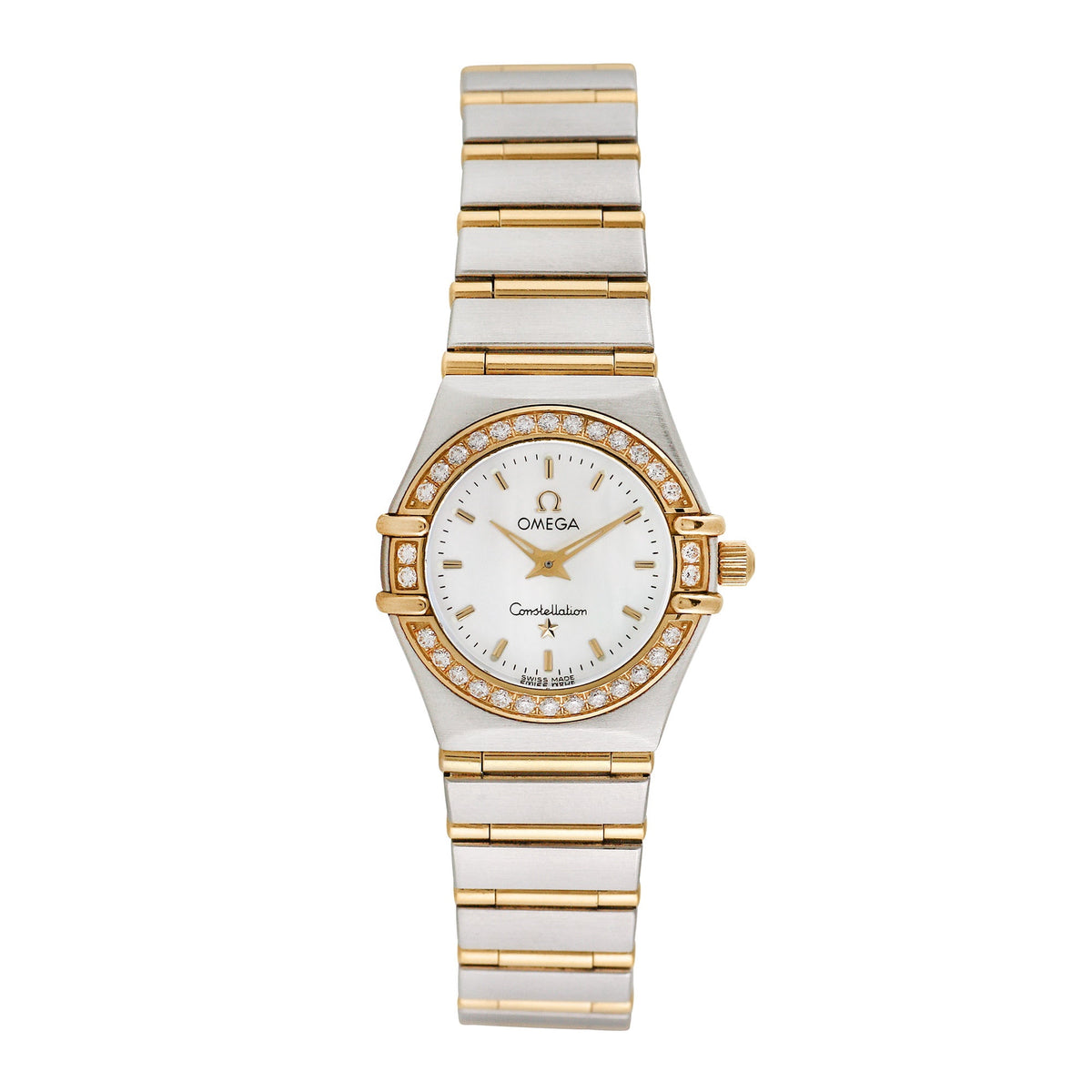 Pre-Owned Omega Women's Constellation 22.5mm 18K Yellow gold and Stainless Steel Wristwatch
