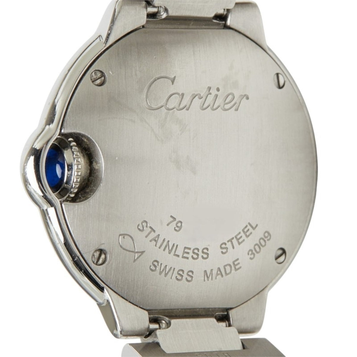 Pre-Owned Cartier Ballon Bleu SM de 11-Diamond Quartz Watch, Silver Dial, Stainless Steel,...