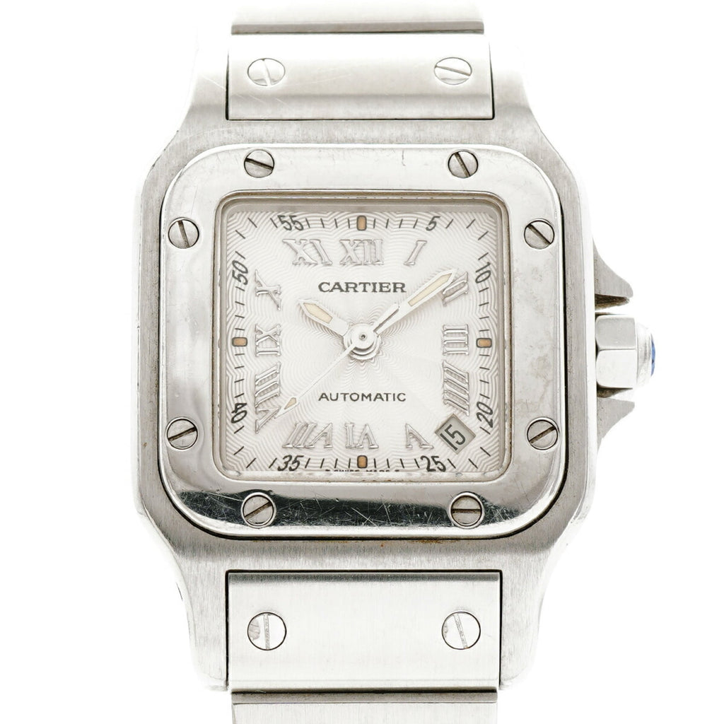 Pre-Owned Cartier Santos Galbee SM W20044D6 Silver Dial Women's Watch