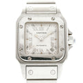 Pre-Owned Cartier Santos Galbee SM W20044D6 Silver Dial Women's Watch