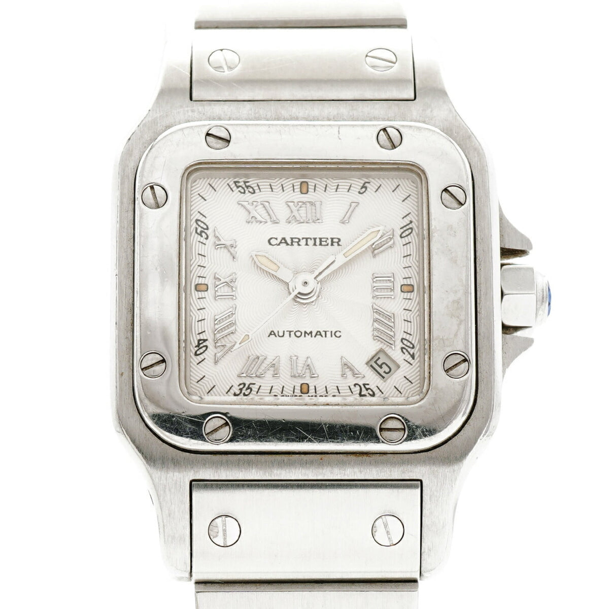 Pre-Owned Cartier Santos Galbee SM W20044D6 Silver Dial Women's Watch