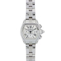 Pre-Owned Cartier Roadster 43MM W62019X6 Silver Roman Dial Stainless Steel Bracelet