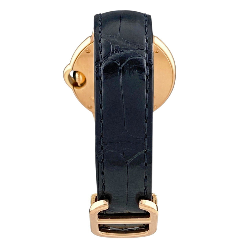 Pre-Owned Cartier Ballon Bleu 33 WE902066 Watch, PG (Pink Gold), Diamond, Leather Strap,...