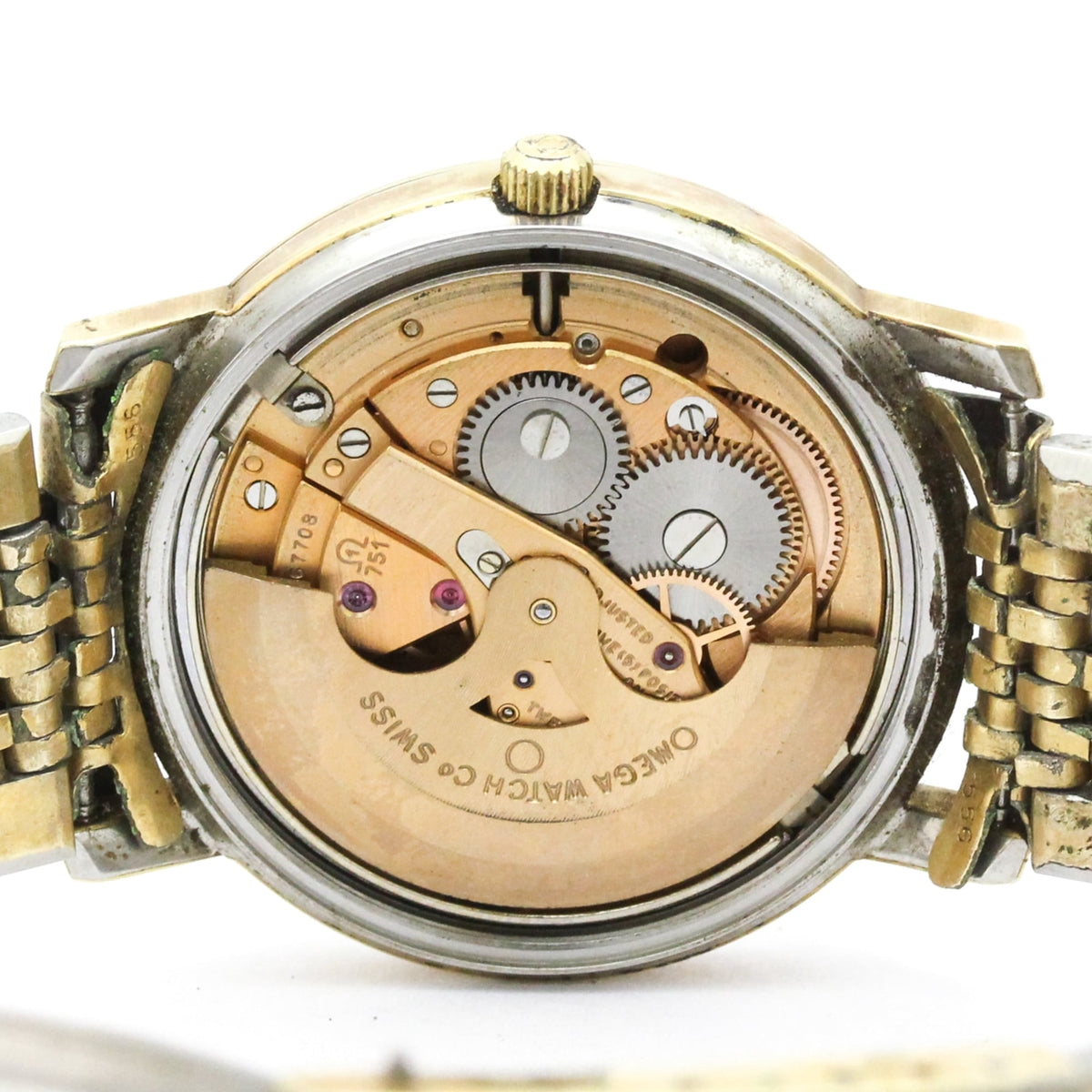 Pre-Owned OMEGA Constellation Day Date Cal 751 Gold Plated Automatic Mens Watch 168.016 Vintage