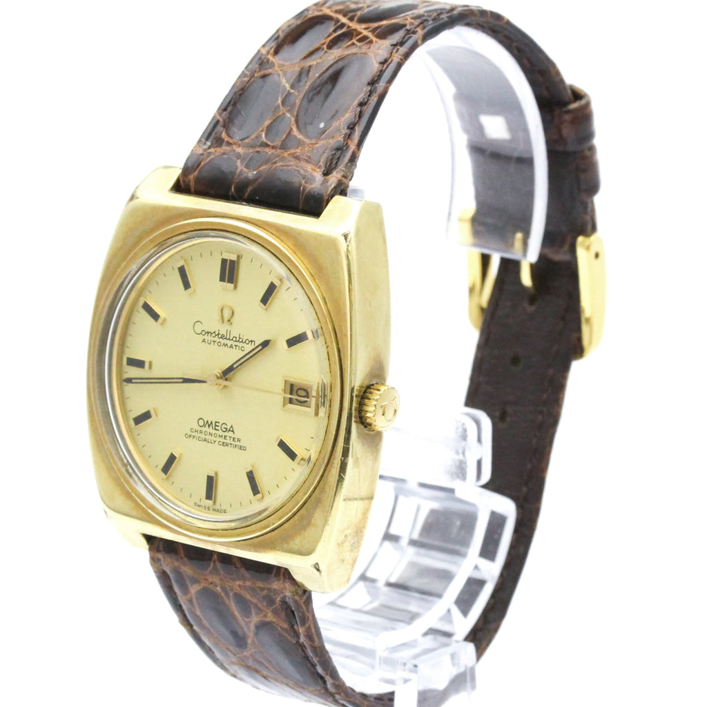 Pre-Owned OMEGA Constellation Cal 1001 Gold Plated Automatic Mens Watch 166.063 Vintage