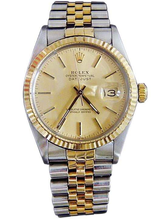 Pre-Owned Men's Rolex Two-Tone 18K/SS Datejust Champagne 16013