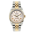 Pre-Owned Rolex Datejust 36MM 16233 Sundust Roman Dial Diamond Bezel Two Tone Yellow Gold Jubilee Bracelet 1.2ct