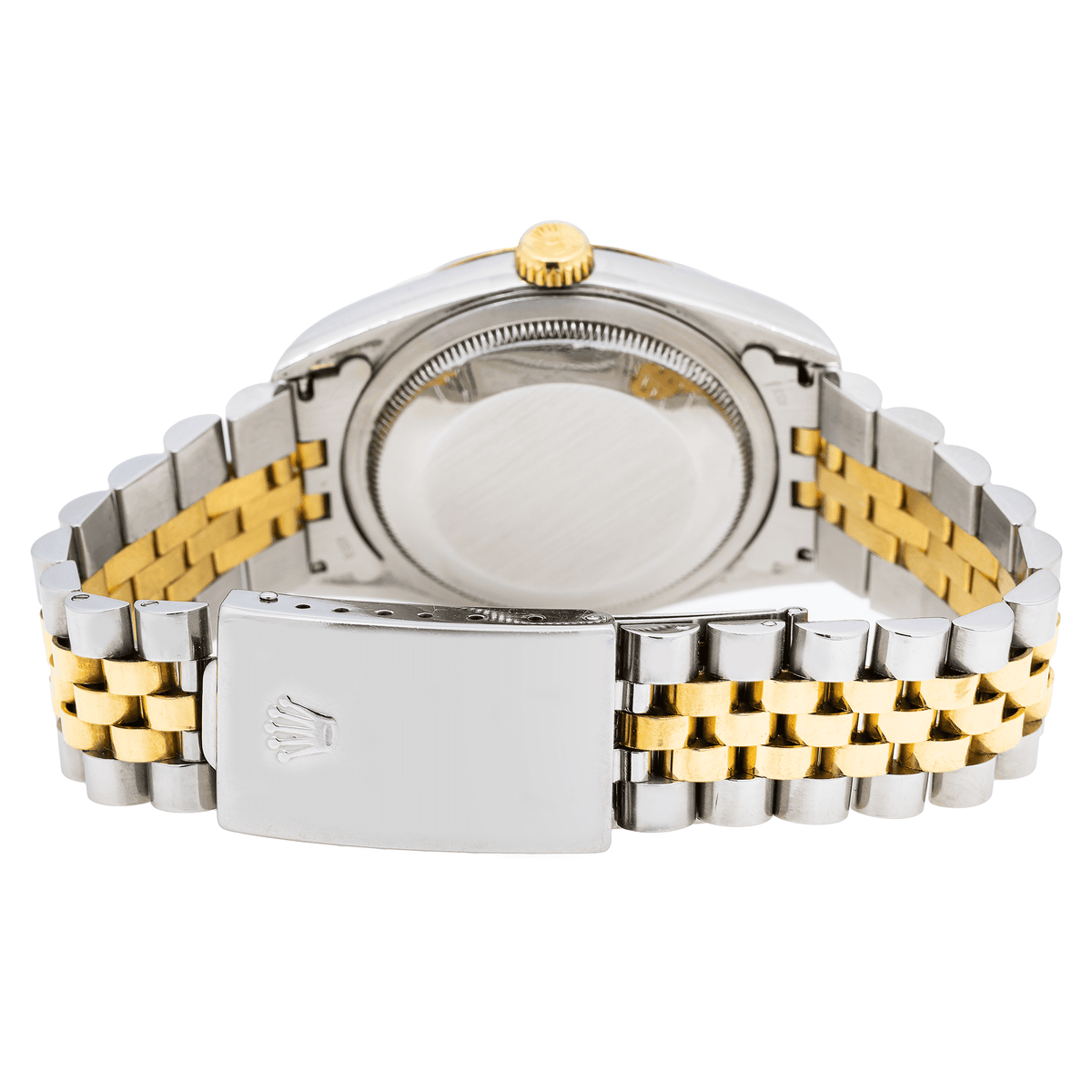 Pre-Owned Rolex Datejust 36MM 16013 Silver Pattern Diamond Dial Fluted Bezel Two Tone Yellow Gold Jubilee Bracelet