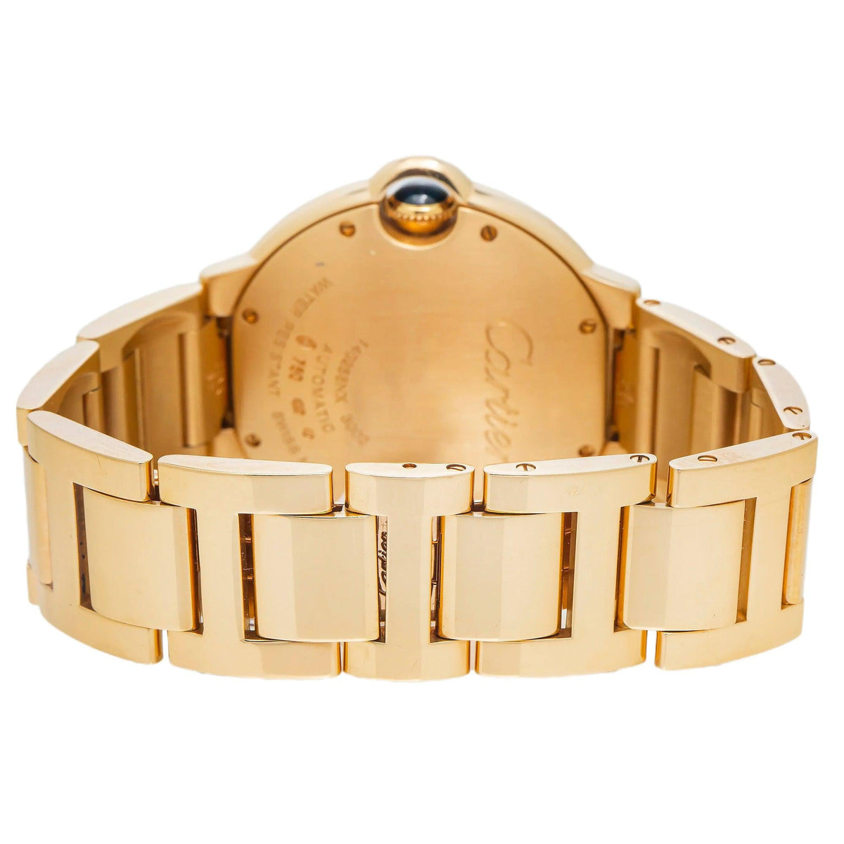 Pre-Owned Cartier Ballon Bleu WGBB0046 Yellow Gold 36MM Silver Dial