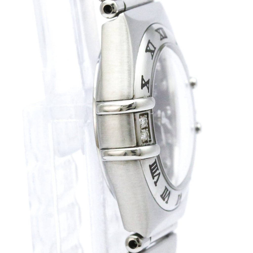 Pre-Owned OMEGA Constellation Diamond Steel Quartz Ladies Watch 1567.89 Polished