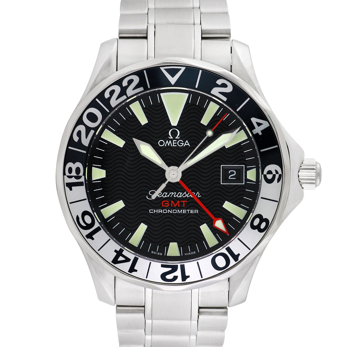 Pre-Owned Omega Men's Seamaster GMT 41mm Stainless Steel Wristwatch
