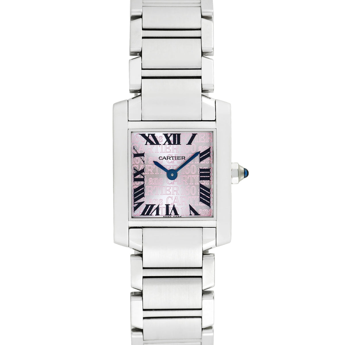 Pre-Owned Cartier Women's Tank Francaise 160th Anniversary Limited Edition 25mm X 20mm Stainless Steel Wristwatch