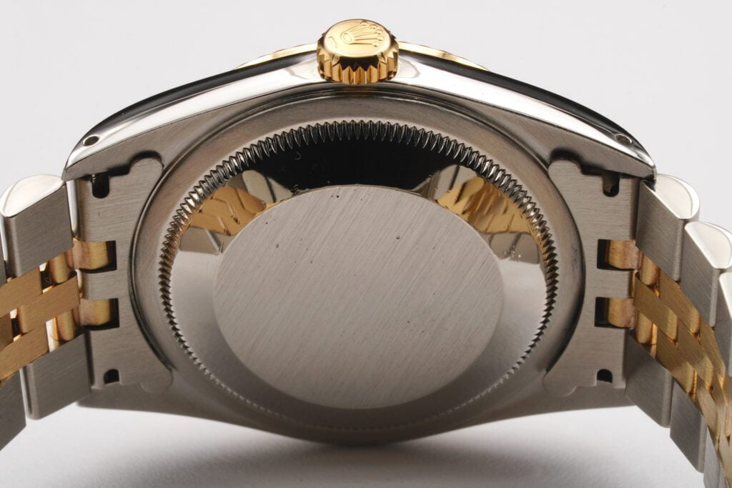 Pre-Owned Mens Rolex Two-Tone Datejust Watch Gold Champagne Dial 16233