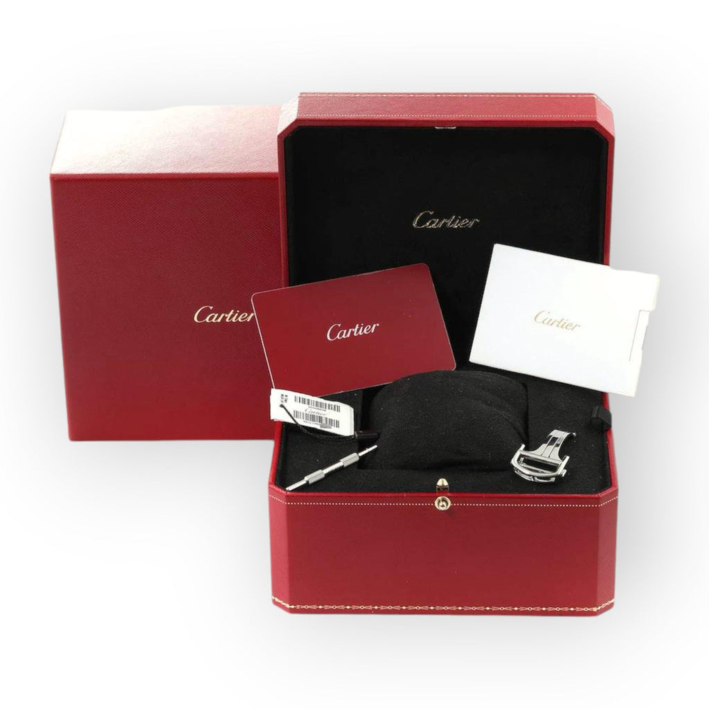 Pre-Owned Cartier Santos WSSA0030 40mm White Dial With Stainless Steel Bracelet