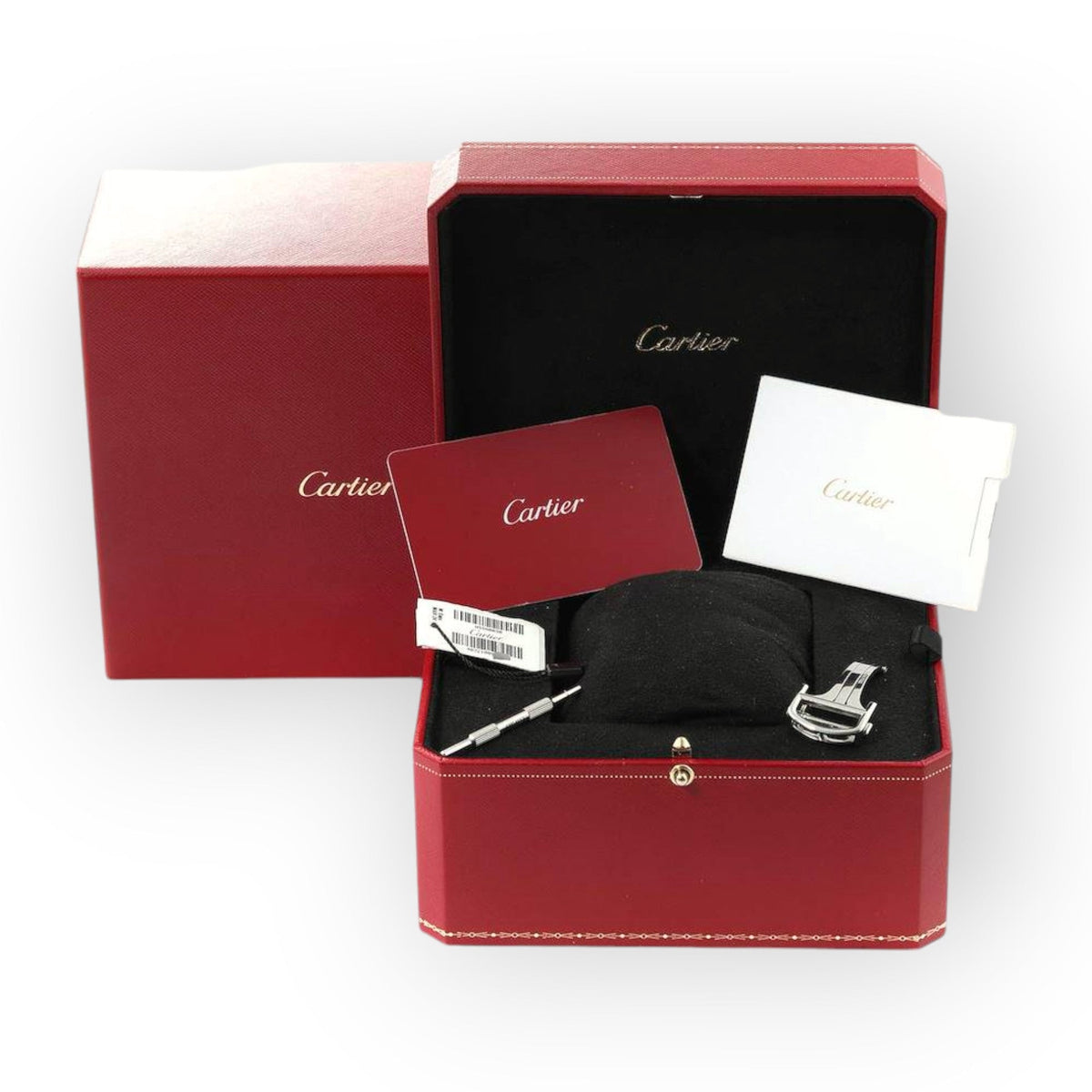 Pre-Owned Cartier Santos WSSA0030 40mm White Dial With Stainless Steel Bracelet