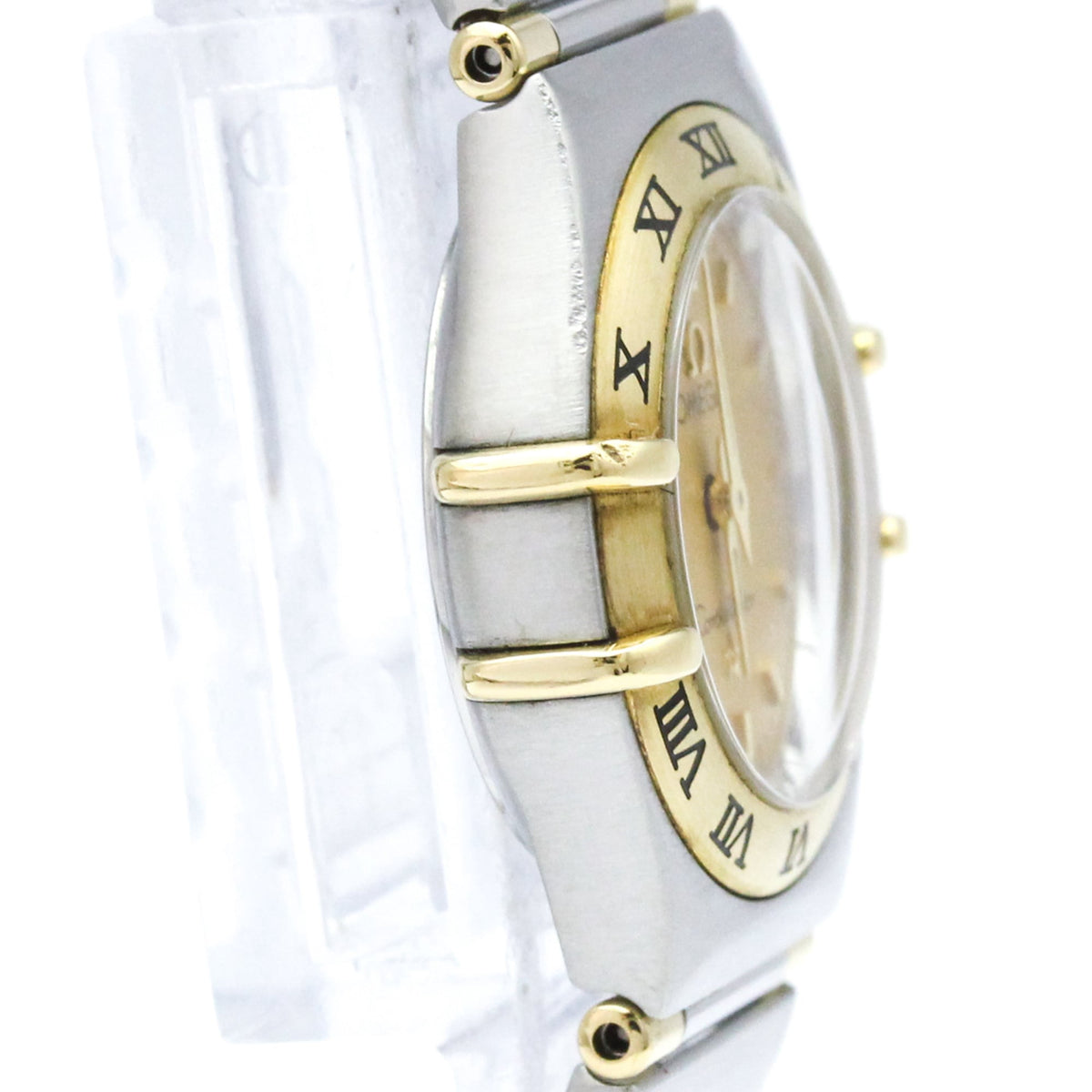 Pre-Owned OMEGA Constellation 18K Gold Steel Quartz Ladies Watch 1362.10 Polished
