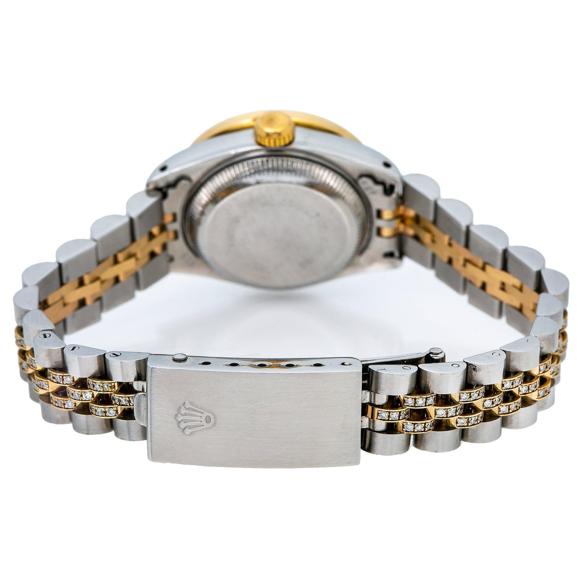 Pre-Owned Rolex Datejust 26MM 69173 Purple Diamond Dial Diamond Bezel Two Tone Yellow Gold Semi Diamond Jubilee Bracelet