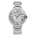 Pre-Owned Cartier Ballon Bleu 42MM W69013Z2 Silver Roman Dial Stainless Steel Bracelet