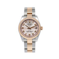 Pre-Owned Rolex Datejust 31MM 178241 Pink Concentric Arabic Dial Smooth Bezel Two Tone Rose Gold Oyster Bracelet