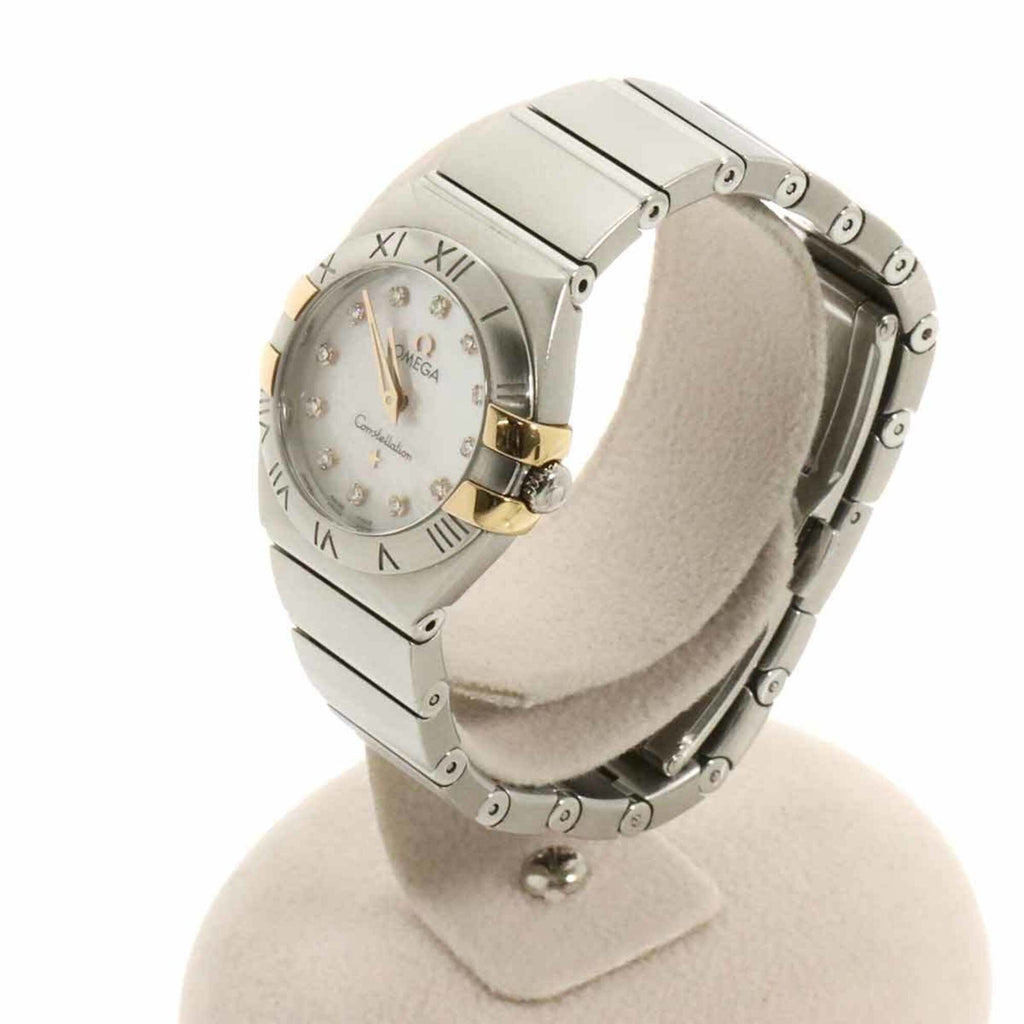 Pre-Owned Omega Constellation Brushed Two-Tone 123 20 24 60 55 005 Women's Watch 12P Diamond...