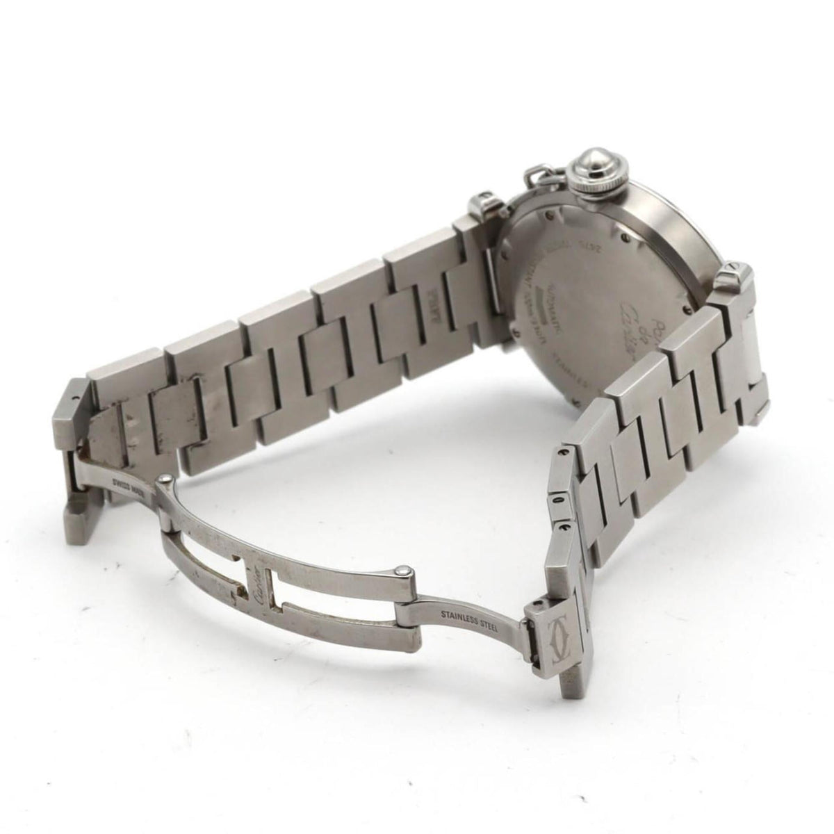 Pre-Owned Cartier Pasha C Grande Date W31047M7 Stainless Steel Automatic Watch
