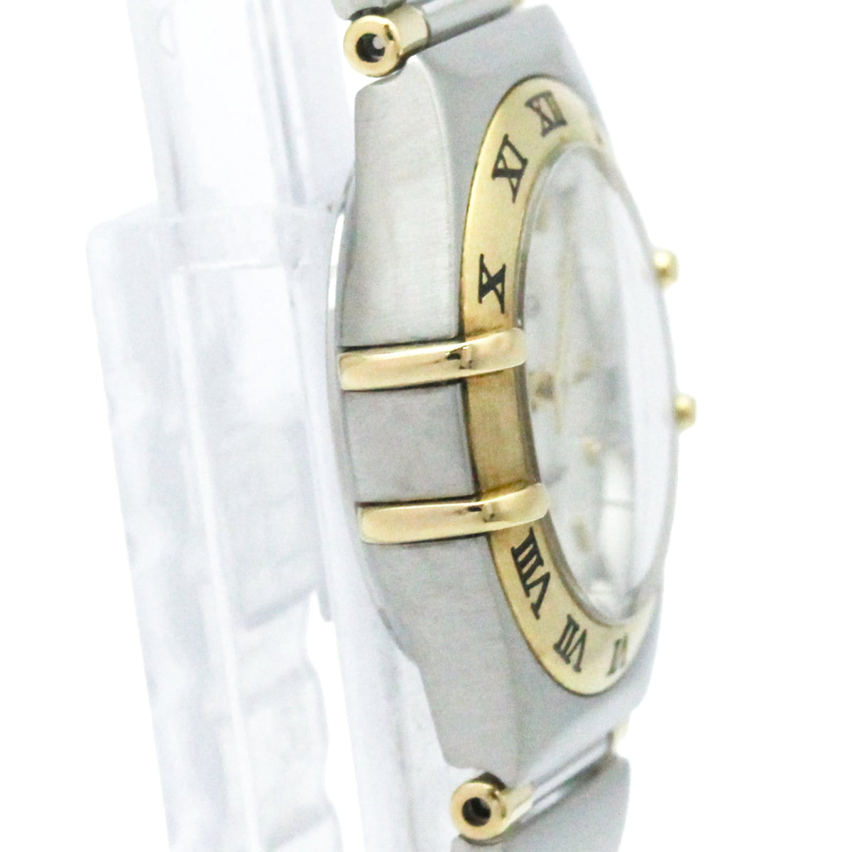 Pre-Owned OMEGA Constellation MOP 18K Gold Steel Ladies Watch 1362.70 Polished