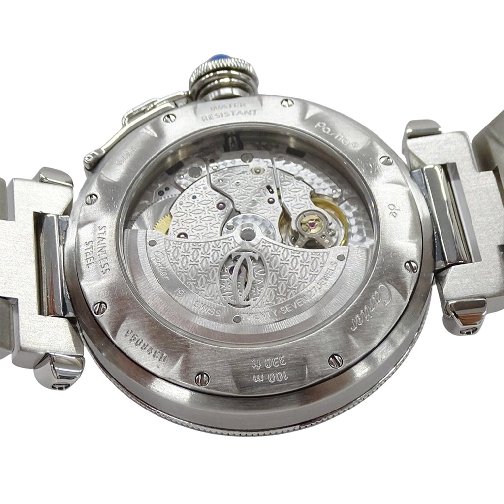Pre-Owned Cartier Pasha Grid Date Automatic Watch for Men, Stainless Steel (SS) W31040H3,...