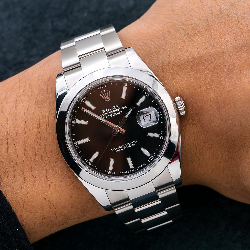 Pre-Owned Rolex Datejust 126300 41MM Black Dial With Stainless Steel Oyster Bracelet