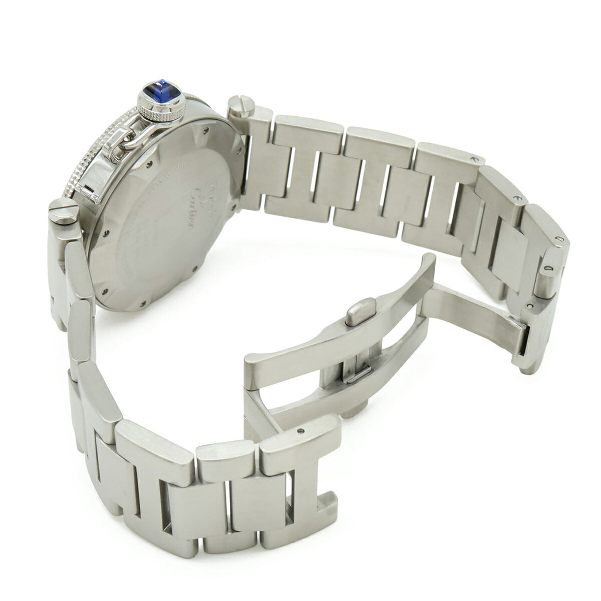 Pre-Owned Cartier Pasha Seatimer, silver dial, automatic transmission, men's watch, W31080M7