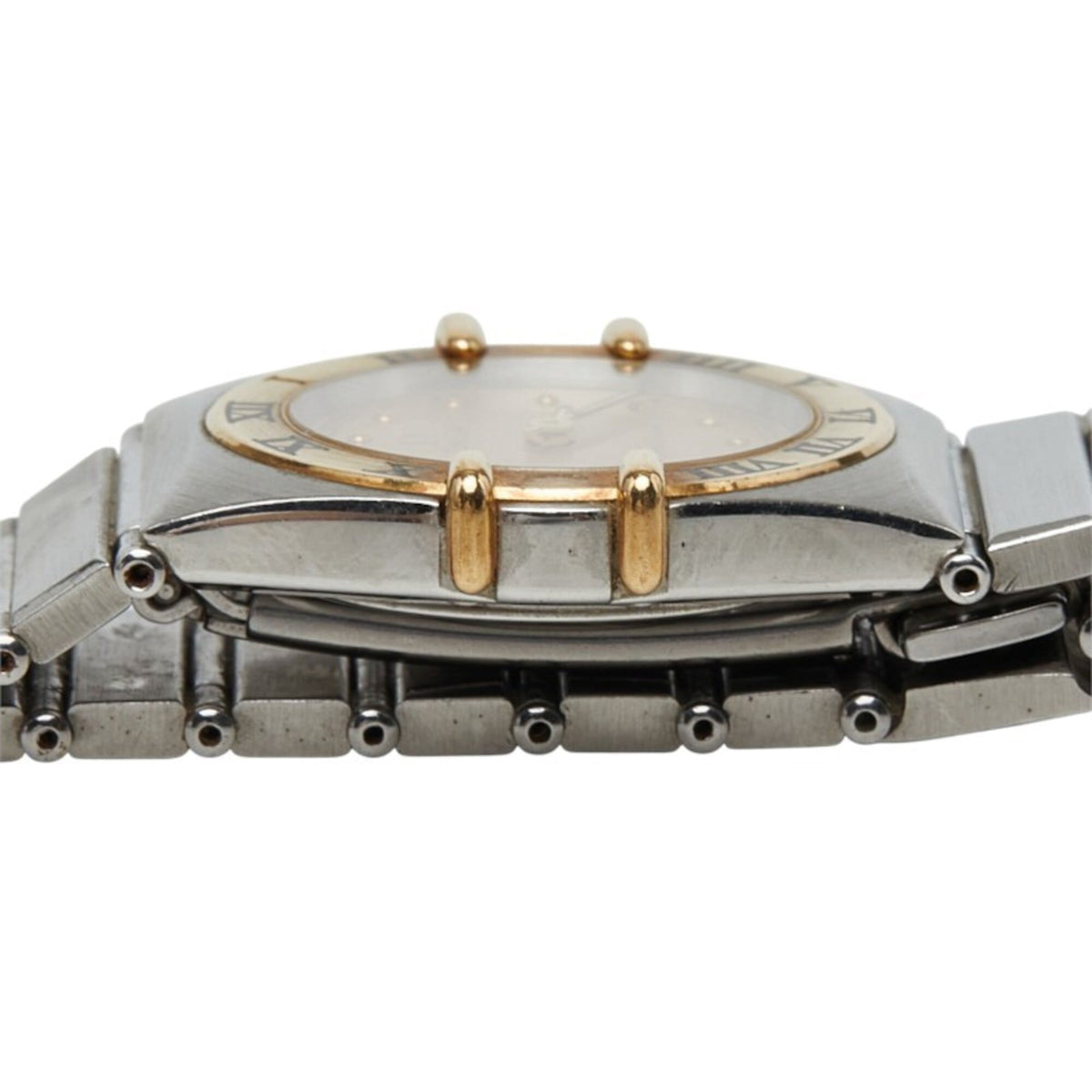 Pre-Owned Omega Constellation Quartz Watch, Gold Dial, Stainless Steel, Yellow Gold, Ladies'...