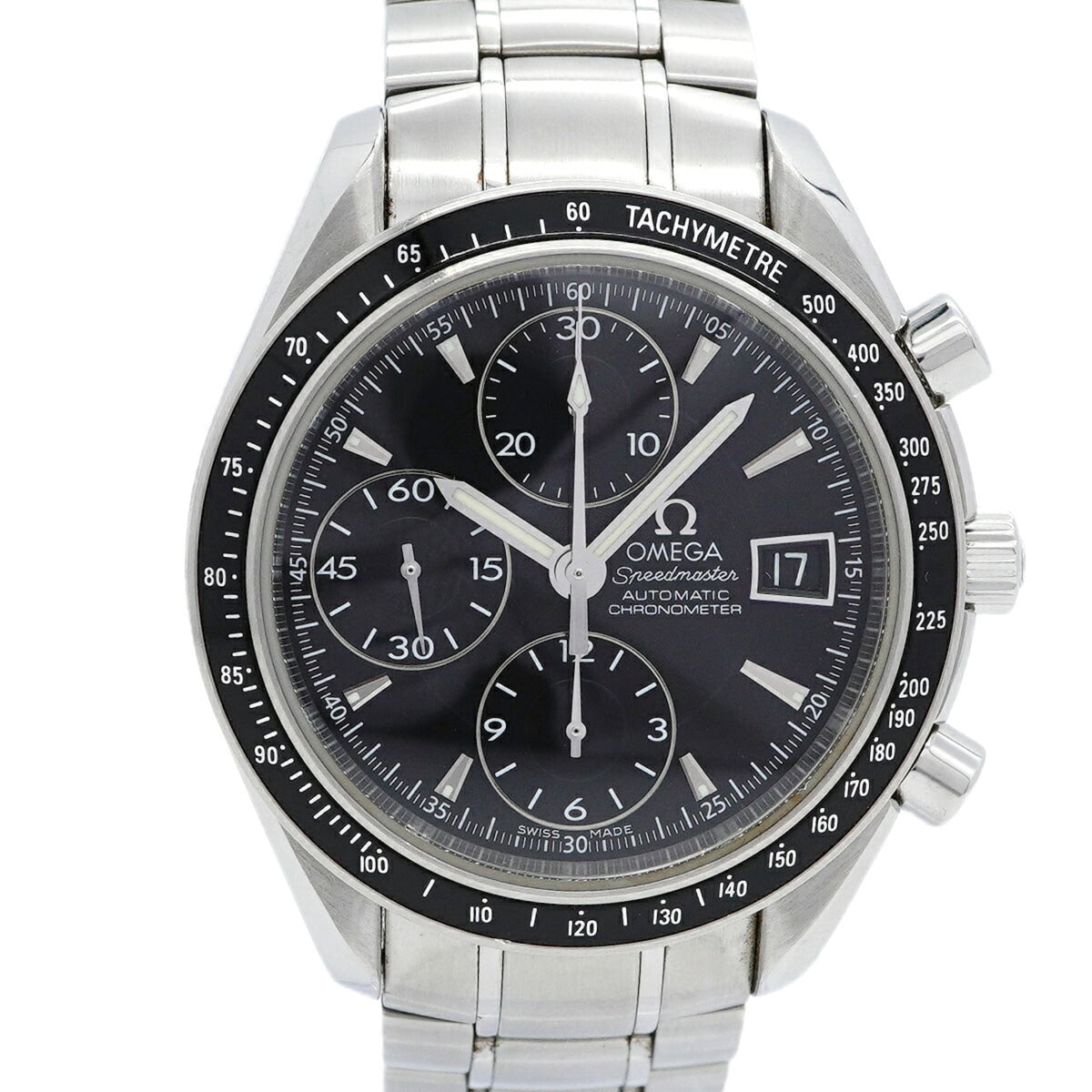 Pre-Owned Omega Speedmaster Date 3210.50 Black Dial Men's Watch